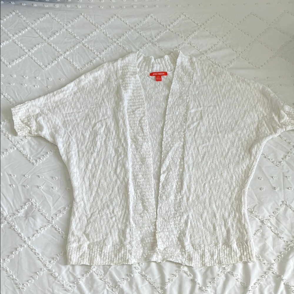 Joe Fresh Textured White Cardigan